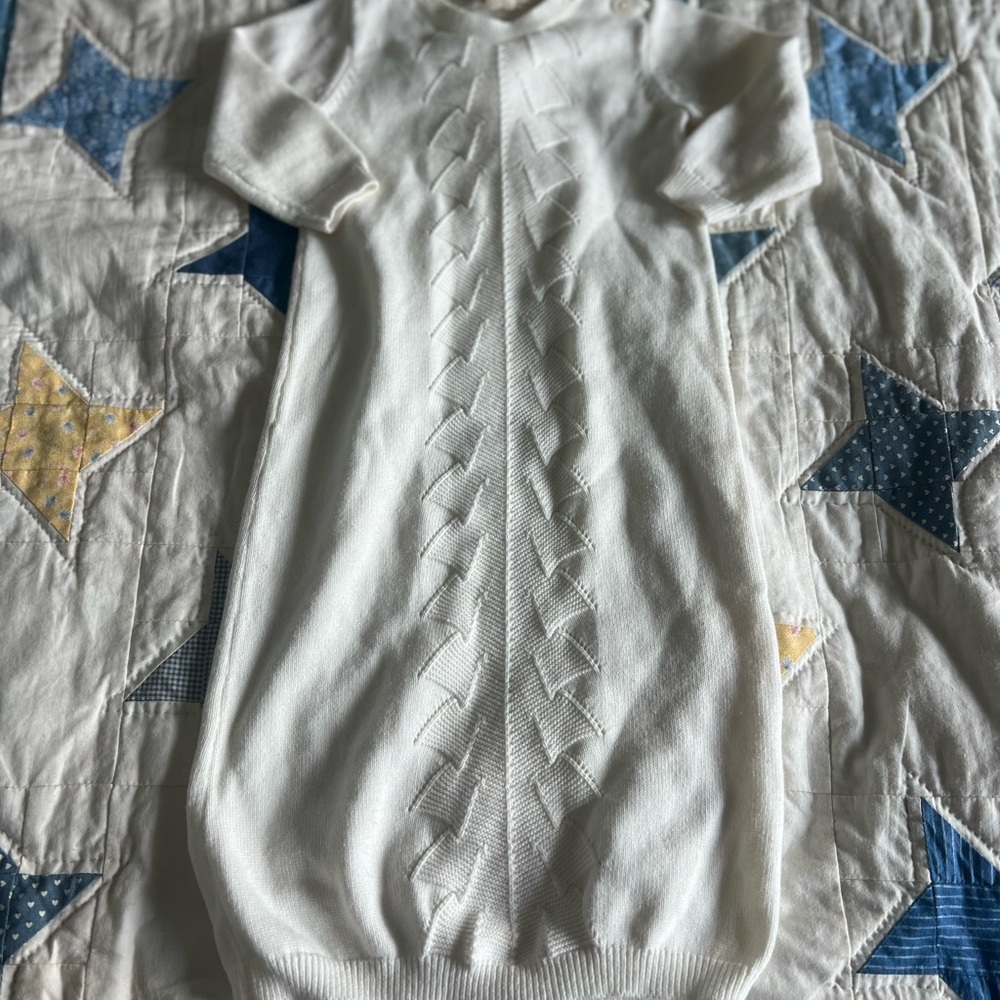 NWOT Hope & Henry Layette Long Sleeve Sweater Gown